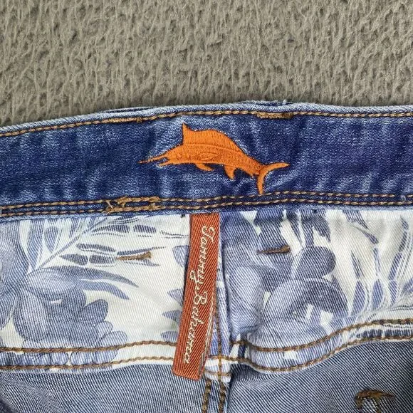 Tommy Bahama Jeans Mens 36x30 Blue Straight Leg Stretch Denim Pants Dolphin Logo - Picture 5 of 12